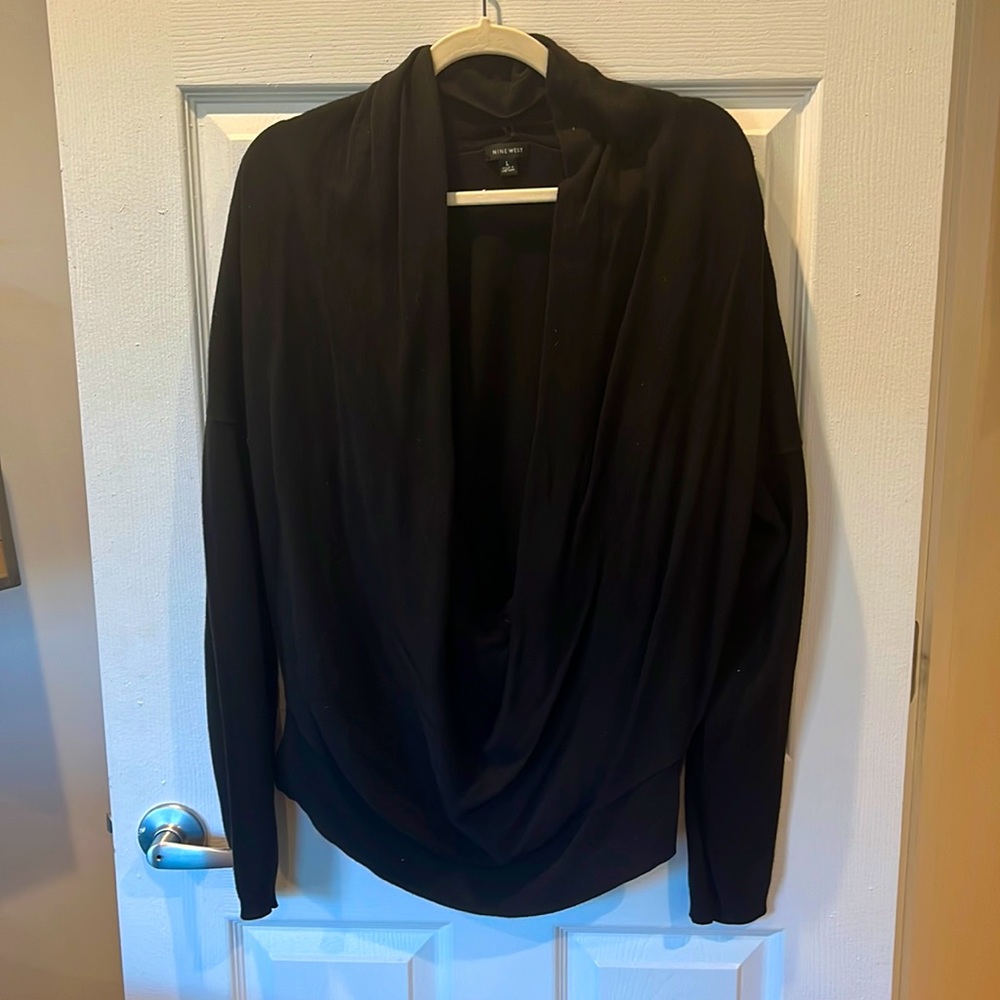 Nine West swoop neck cardigan black